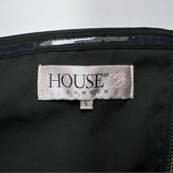 House of CB Evita Satin Off Shoulder Twist Top in Black - Picture 5 of 8